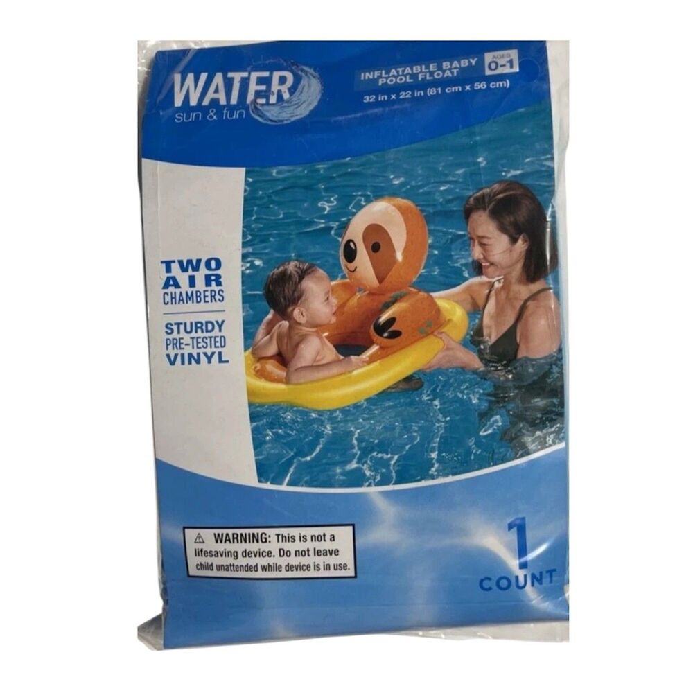 Water Sun and Fun Inflatable Baby Pool Float Sloth Ages 0-1